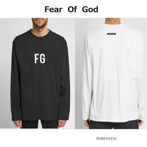 エッセンシャル ロンT 偽物 FG パーカー 偽物フィアオブゴッド パーカー コピー★ FEAR OF GOD ★ FG ロングスリーブ Tシャツ