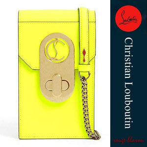 クリスチャン ルブタン スマホケース コピー Christian Louboutin Elisa phone pouch fluo mat