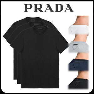 プラダ Tシャツ コピー PRADA 3パックTシャツ クルーネック UJM492ILKF0009