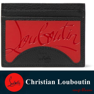 クリスチャン ルブタン カードケース コピー CHRISTIAN LOUBOUTIN Logo-Print Leather