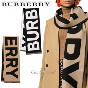 バーバリー マフラー コピー BURBERRY チェック&ロゴ カシミアマフラー