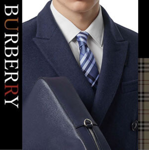 バーバリー ネクタイ コピー【BURBERRY】ブルー チェックパターン シルク ネクタイ