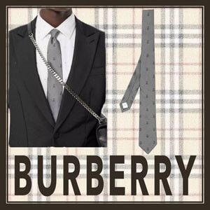 バーバリー ネクタイ 偽物 BURBERRY クラシックカット シルクネクタイ