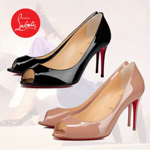 ルブタン 偽物 パンプス●送料込●Christian Louboutin●ROXANE 85mm 1200536PK1A、1200536BK01