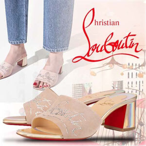 未入荷★ルブタン ミュール コピー Christian Louboutin Dear Home 55 mm ミュール ピンク