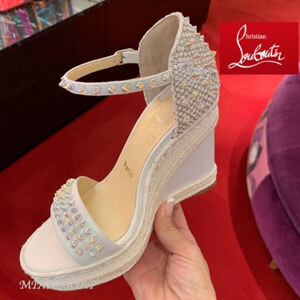 VIPセール☆ルブタン サンダル 偽物☆Christian Louboutin Madmonica 120mm AB 白☆クリスチャン ルブタン サンダル 1191099W144