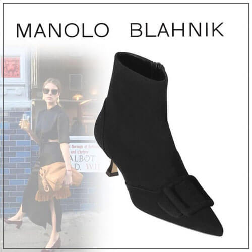 MANOLO BLAHNIK★ベイロウ スエードバックルディテール 419-0559-0002