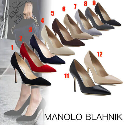 マノロブラニク パンプス コピー♪Manolo Blahnik♪ 定番 美脚 マノロ BB 105mm カーフスエード 9XX-0417-0027