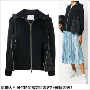 SACAI MA-1 サカイ コート 偽物 ナイロン切替フーディ