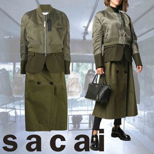 サカイ コート 偽物【20AW】sacai★レイヤード コート