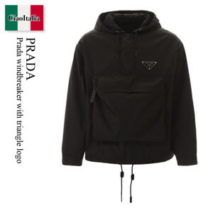 プラダ ジャケット コピー Prada windbreaker with triangle logo SGB407 I18 F0002