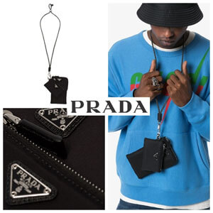 プラダ ナイロンポーチ コピー【PRADA】スマホも収納可能♪ストラップ ナイロンポーチ 2TT091