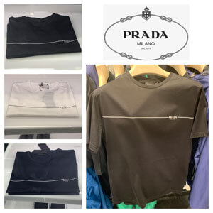 プラダ Tシャツ コピー【PRADA】ロゴ入 カジュアルTシャツ