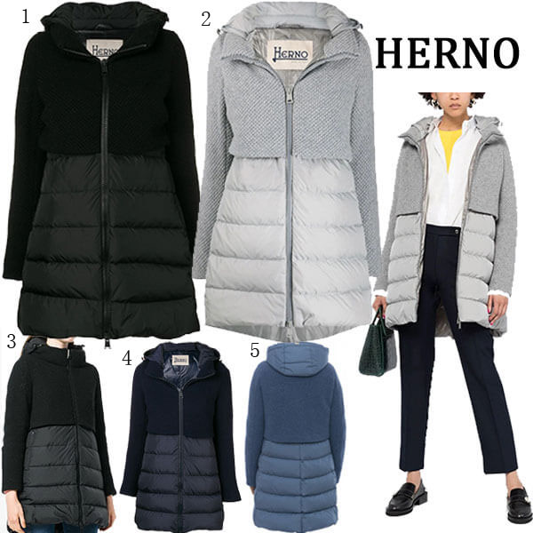 ヘルノ 偽物 HERNO REVIVAL PARKA ウール ナイロン 切替 ダウン ジャケット