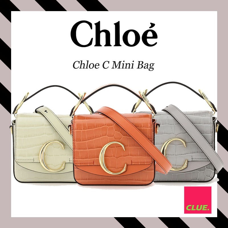 クロエ バッグ 偽物 CHLOE C クロコ ミニ バッグ 2WAY 全3色 CHC19US193A87