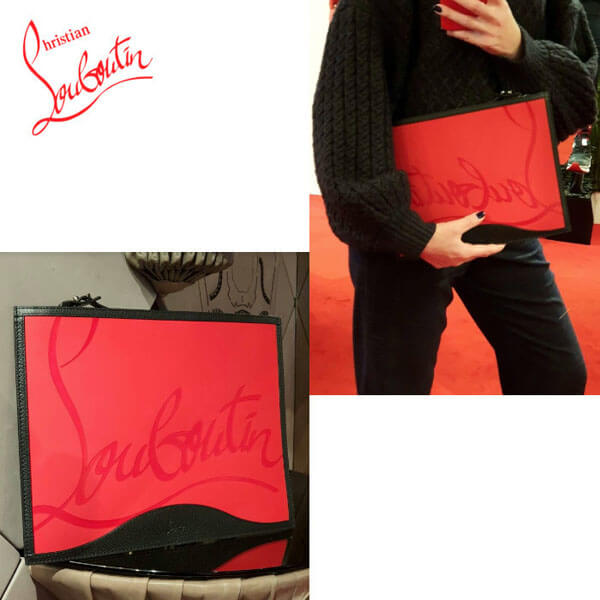 ルブタン クラッチ コピー◆Christian Louboutin メンズ バッグ◆クラッチバッグ◆レザー◆ロゴ 大人気！注目度抜群！