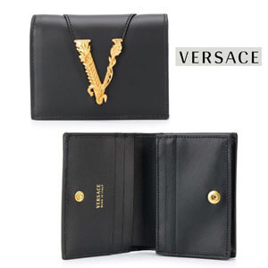 ヴェルサーチ 偽物 財布【VERSACE】Virtus Bifold Wallet ブラック