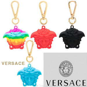 ヴェルサーチ キーリング☆Versace☆メドゥーサチャームキーホルダー