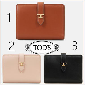 トッズ 財布 コピー TODS☆SPURSE IN LEATHER☆二つ折り財布☆送料込