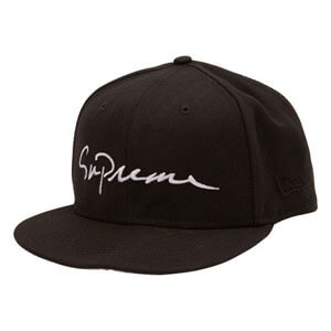 シュプリーム ニューエラ 偽物  Classic Script New Era Cap Black