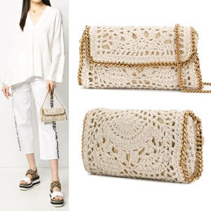 ステラ マッカートニー 偽物 バッグ【Stella McCartney】Falabella Crochet Shoulder Bag