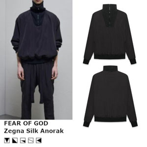 フィアオブゴッド コピー【日本未入荷】FEAR OF GOD Zegna シルク アノラック ブラック