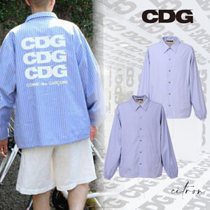 コムデギャルソン 偽物 CDG ストライプ コーチジャケット 2カラー COMME des GARCONS