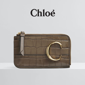 ∞∞ クロエ 偽物 財布 CHLOE ∞∞ C クロコ型押しカード&コインケース☆