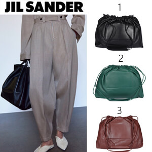 【ジルサンダー バッグ コピー】JilSander ドローストリングミディアム バッグ