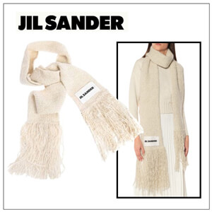 JIL SANDER ジルサンダー マフラー 偽物 アルパカ＆ウールブレンドマフラー