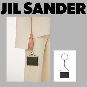 ＜JIL SANDER＞ジルサンダー 財布 偽物 リングブレスレットレザーウォレット★関税送料込