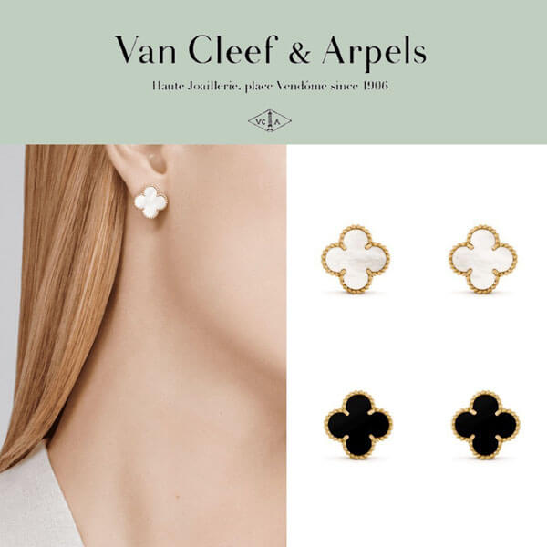 アルハンブラ イヤリング 偽物【関税込オプション有】 ヴァンクリーフ＆アーペル コピー Van Cleef & Arpels選べる2色 イヤリング