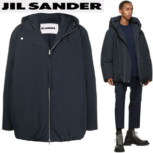 【ジルサンダー ダウン コピー】Jil Sander ネイビー ダウン フード ジャケット