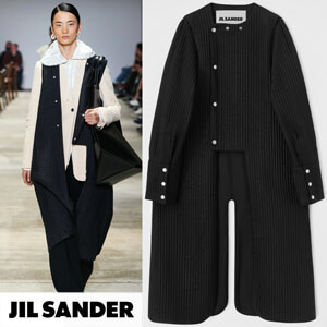 ジル・サンダー コート 偽物 JS043 LOOK14 QUILTED SILK COAT WITH DETACHABLE SLEEVE