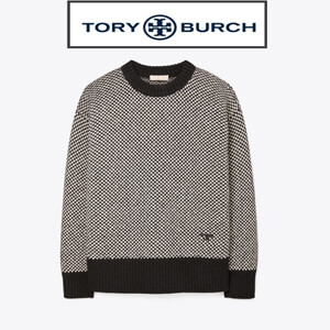 トリーバーチ 偽物 セーター 新作 Tory Burch ツートーン クルーネック セーター