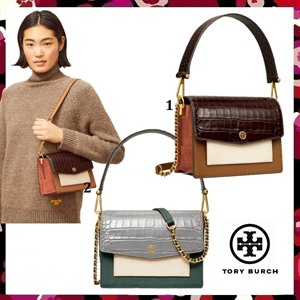 トリーバーチ バッグ 偽物 新作 Tory Burch ロビンソン カラー ブロック バッグ 2Way