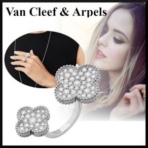 【Van Cleef&Arpels】ヴァンクリーフ＆アーペル コピー マジック アルハンブラ フラワー リング