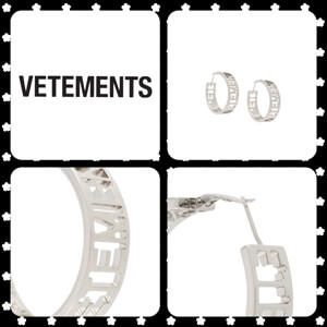 ★★VETEMENTS ヴェトモン コピー ピアス《 ロゴ フープ ピアス 》 送料込み★★