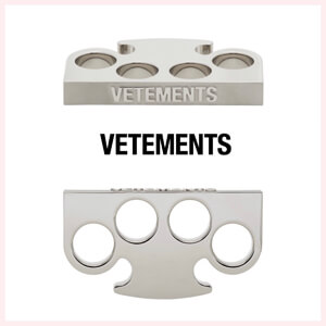 ヴェトモン コピー ジュエリー ☆VETEMENTS☆NEW♪関税込♪ロゴ ナックル リング