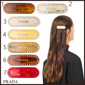 ★PRADA★プラダ 偽物 ヘア アクセサリー★プレックス ヘアクリップ★限定