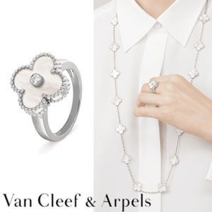 即日対応☆VanCleef&Arpels  ヴァンクリーフ＆アーペル コピー ヴィンテージ アルハンブラ リング VCARO3R800