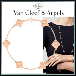 アルハンブラ パロディ VanCleef＆Arpels★ ヴァンクリーフ＆アーペル 偽物 ブレスレット ピンクゴールド VCARO8DD00