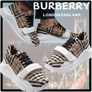 ★送料・関税込★BURBERRY★バーバリー 偽物 Vintage Check Sneakers★スニーカー