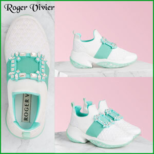 ロジェヴィヴィエ スニーカー 偽物☆ROGER VIVIER ヴィヴ ラン ストラス バックル B