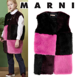 MARNI★マルニ ニセモノ ベビー 大人OK・フェイクファー・ジレ(12・14Y)2019AW