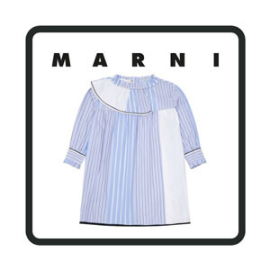 【Marni】マルニ ベビー服 偽物 キッズ★ライトブルー シャツドレス★大人もOK