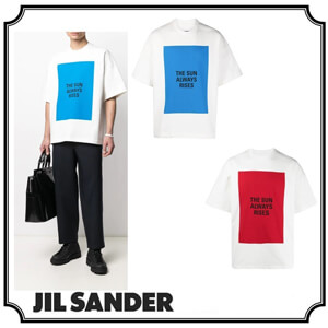 ジルサンダー Tシャツ 偽物 2021SS新作 クルーネック プリント cotton JSMS707043-MS248508