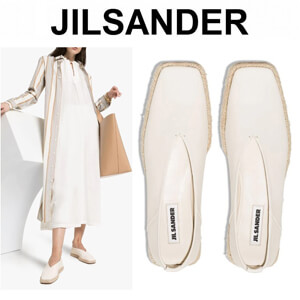 ジルサンダー エスパドリーユ 偽物★JIL SANDER★レザー ホワイト♪♪