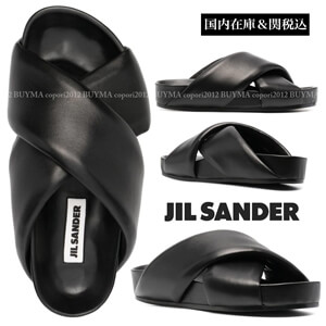 ジルサンダー サンダル 偽物 JIL SANDER プラットフォームレザー