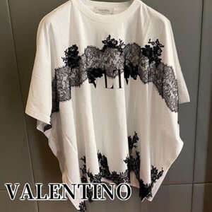 vltn Tシャツ コピー ヴァレンティノ Tシャツ 偽物 VIP★優待価格【ヴァレンティノ】VLTN コットンジャージー 白VB3MG11B66C